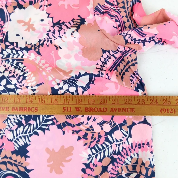 Talbots Floral Top Women Size 1X Multicolor Button Up Back Long Bell Sleeves - Picture 9 of 11